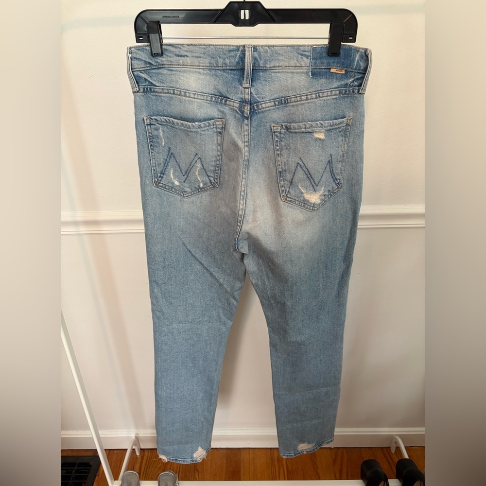 MOTHER Blue Straight Leg Jeans - Picture 3 of 3